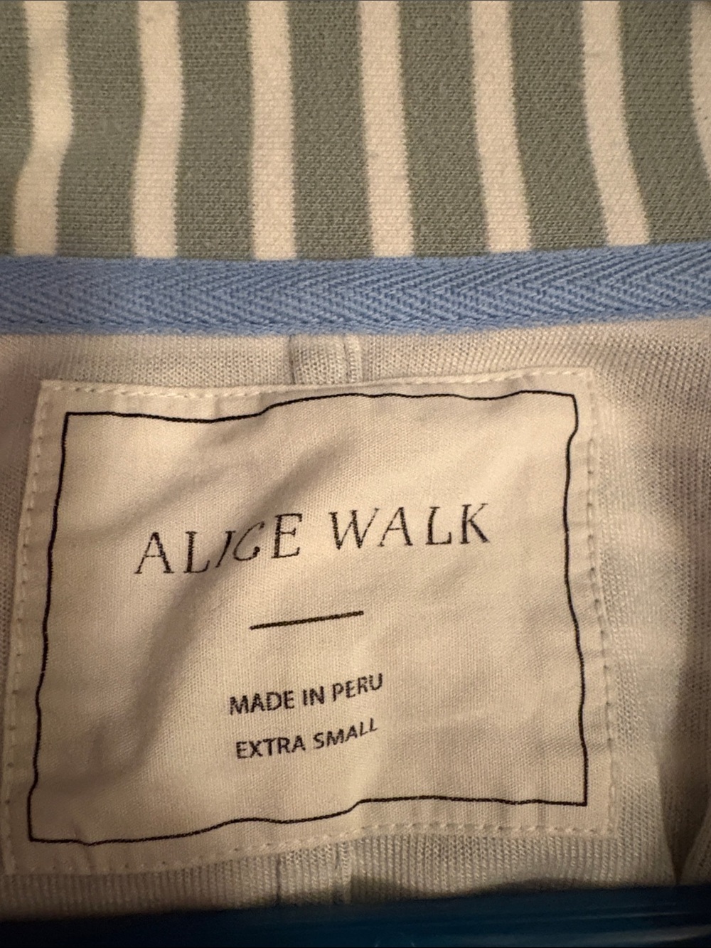Alice Walk the Zip Up Sweatshirt Striped size XS - Picture 4 of 5